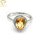 الماس الزفاف 24K خاتم فضة شخصي
